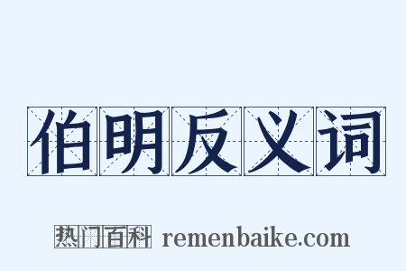 伯明反义词是什么意思的图片